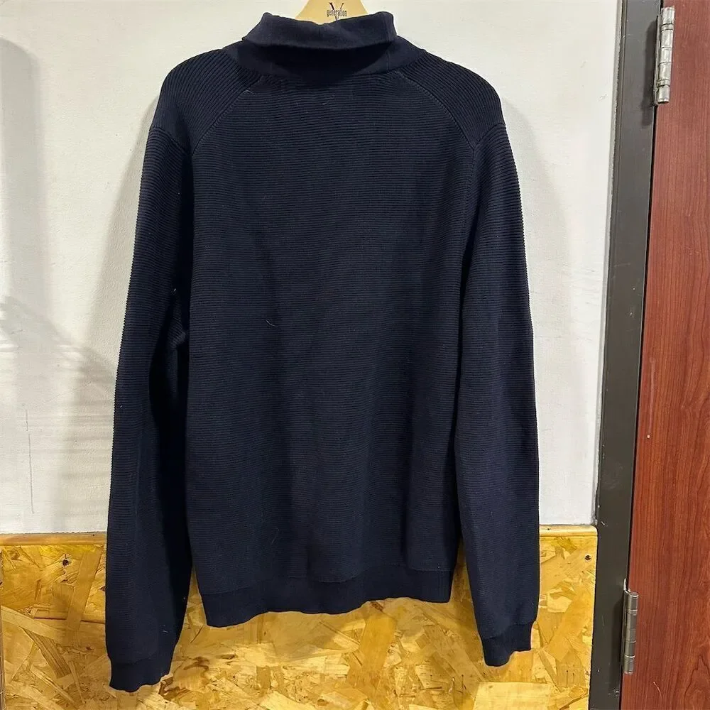 Ted Baker Men's Size 6 Blue Shawl Neck Button Sweater Long Sleeve Casual